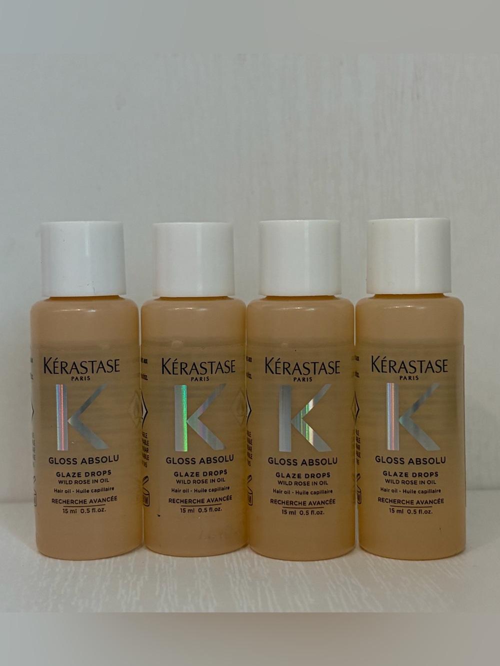 Kerastase Gloss Absolu Glaze Drops Hair Oil Mini Travel 4x 15ml= 60ml ~$51 value